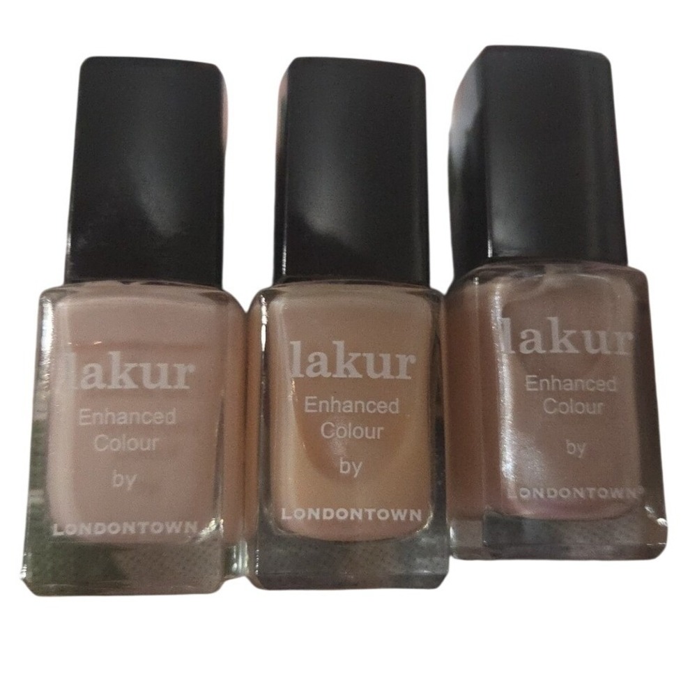 NEW Londontown Lakur Neutral Set Trio Light Minimalist Ecocore Luxe Manicure